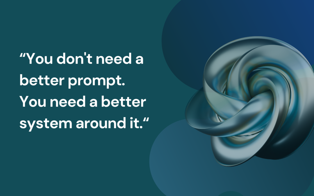 New post: Stop fixing prompts, start engineering the context. A practical framework that turns inconsistent AI into a reliable organisational capability